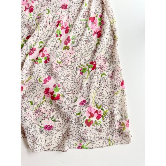 ZARA Off White Floral Star Print Crinkle Chiffon Fit & Flare Midi Dress, Size S - Picture 10 of 16